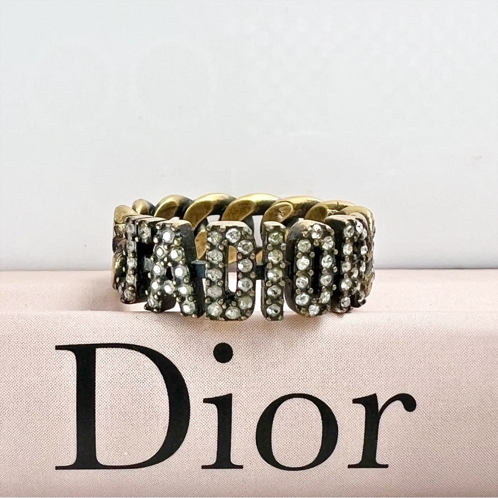 Dior J’Adior Gold and Crystal Ring
